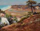 Torrey Pines by Alfred R. Mitchell, oil on board, sold Apr 2018