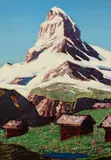 Conrad Buff, The Matterhorn, oil on board