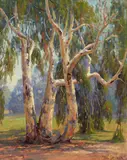 Tree Harmony by Paul Grimm, oil on canvas board, sold Apr 2018
