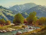 Restful Symphony by Paul Grimm, 1947, oil on canvas, sold Apr 2018