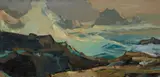Si Chen Yuan, Point Lobos, oil on canvas laid to panel