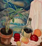 Rinaldo Cuneo, The Wine Bottle, oil on canvas