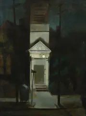 Revival Church by Dan Lutz, circa 1958, oil on canvas, offered Apr 2018
