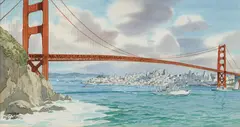 James March Phillips, Golden Gate View, watercolor and graphite on paper