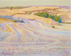Field Patterns by Birger Sandzén, oil on canvas, offered Apr 2018