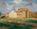 Frank Paul Sauerwein, San Juan Capistrano Mission, 1902, oil on canvas laid to board