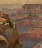 Gunnar Widforss, View of Hopi Point on the west rise of the Grand Canyon, watercolor and graphite on paper