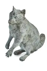 Raccoon, Standing (Procyon lotor) by Mark Rossi, bronze with green patina, offered Apr 2018