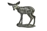 Mark Rossi, Deer, White-tail Fawn, Male (Odocoileus virginianus), bronze with green patina