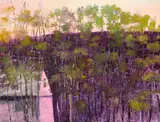 Wolf Kahn, Barn in the Corner, 2009, oil on canvas