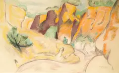 The Little Arroyo by Marsden Hartley, pastel on paper, sold May 2018