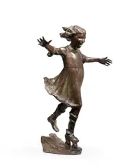 Abastenia St. Leger Eberle, Roller Skater (Girl Skating), 1906, bronze with brown patina