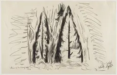Cold White Light by Charles E. Burchfield, 1916, conte crayon on paper, sold May 2018