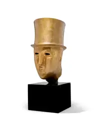 Elie Nadelman, Head of a Man in a Top Hat, 1914, polished bronze