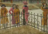 Glenn O. Coleman, New York Park Scene, oil on canvas