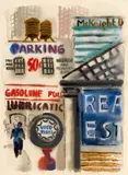 New York, Downtown Manhattan by George Grosz, 1933, watercolor on paper, sold May 2018