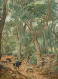 John Sloan, Tesuque Byway (Tesuque Roadside), 1940, oil on Masonite