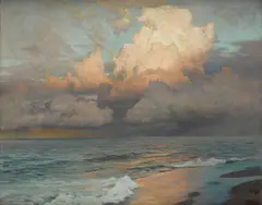 Ebbing Waters by Frederick Judd Waugh, oil on canvas, sold May 2018