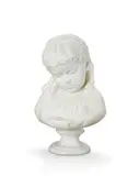 Edward R. Thaxter, Reproof: Bust of a Young Girl, circa 1878-80, marble