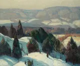 John F. Carlson, Templed Hills, oil on canvas