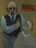 Milton Avery, Untitled (Portrait of David Burliuk and His Wife), circa 1939, oil on canvas