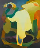 William S. Schwartz, Symphonic Forms #63, circa 1965, oil on canvas