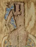 Milton Avery, Bather with Blue Towel, monotype on paper