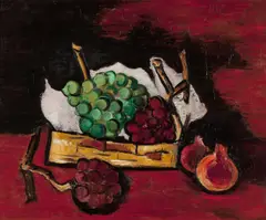 Marsden Hartley, Green and Purple Grapes in a Basket, 1928, oil on canvas