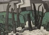 Green and Gray by Bror Julius Olsson Nordfeldt, oil on canvas, offered Nov 2017