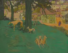 Stuart Davis, The Whippets, oil on canvas