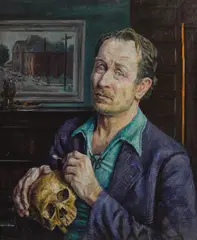 Emerson Burkhart, Self as Hamlet, oil on canvas