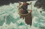 Philip Russell Goodwin, Shooting the Rapids, oil on canvas
