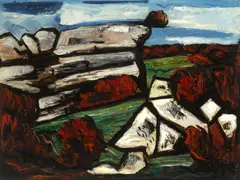 Marsden Hartley, Dogtown, 1931, oil on board