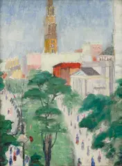 Abraham Walkowitz, Madison Square Park, New York City, 1908, oil on canvas