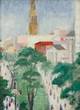 Abraham Walkowitz, Madison Square Park, New York City, 1908, oil on canvas