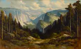 Manuel Valencia, Yosemite Valley, oil on canvas