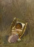 Grace Hudson, Lu and Rosa's Baby, 1904, oil on board