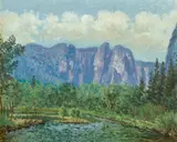 Theodore Wores, Yosemite Valley, oil on canvas