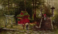 Ella, Shinu Shrine, Gifu, Japan, 1887, oil on canvas