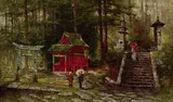 Ella, Shinu Shrine, Gifu, Japan, 1887, oil on canvas