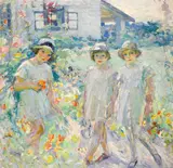 Joseph Raphael, Children of the artist, circa 1925-1926, oil on linen