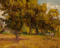 Rest Camp, Cambria by Franz Bischoff, oil on canvas, offered Nov 2017