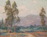 Santa Barbara mountains by Edgar Alwin Payne, oil on canvas, sold Nov 2017
