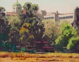 Sam Hyde Harris, Ramona Convent, oil on canvas affixed to board