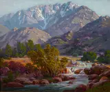 Purple Mountains by Paul Grimm, oil on canvas, sold Nov 2017