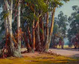 Eucalyptus Grove by Paul Grimm, oil on canvasboard, sold Nov 2017
