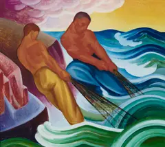Raymond S. Boynton, Youth (Study for a Coit Tower mural), 1931, oil on panel