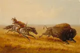 James Walker, Buffalo hunt, 1877, oil on canvas