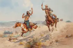 Herman Wendelborg Hansen, The Surrender, watercolor on paper