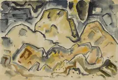Mountains, Arizona by Bror Julius Olsson Nordfeldt, 1951, watercolor on paper, sold Nov 2017